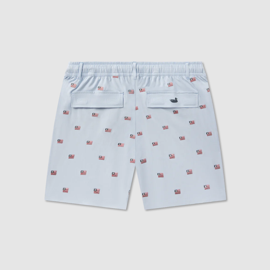 SOUTHERNCLASSICS™ Swim Trunk - Chambray Flags
