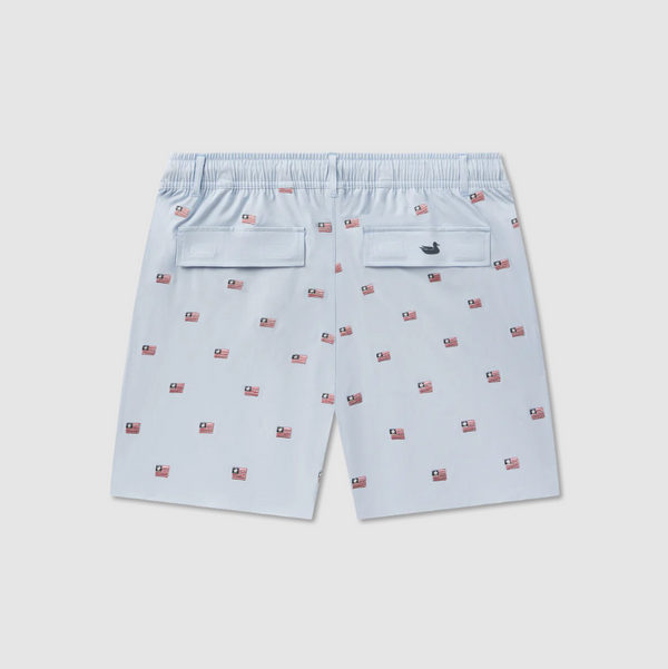 SOUTHERNCLASSICS™ Swim Trunk - Chambray Flags