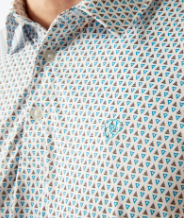 All Over Print Polo - White