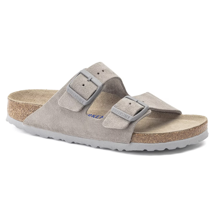 Arizona Soft Footbed - Suede Leather - Stone Coin