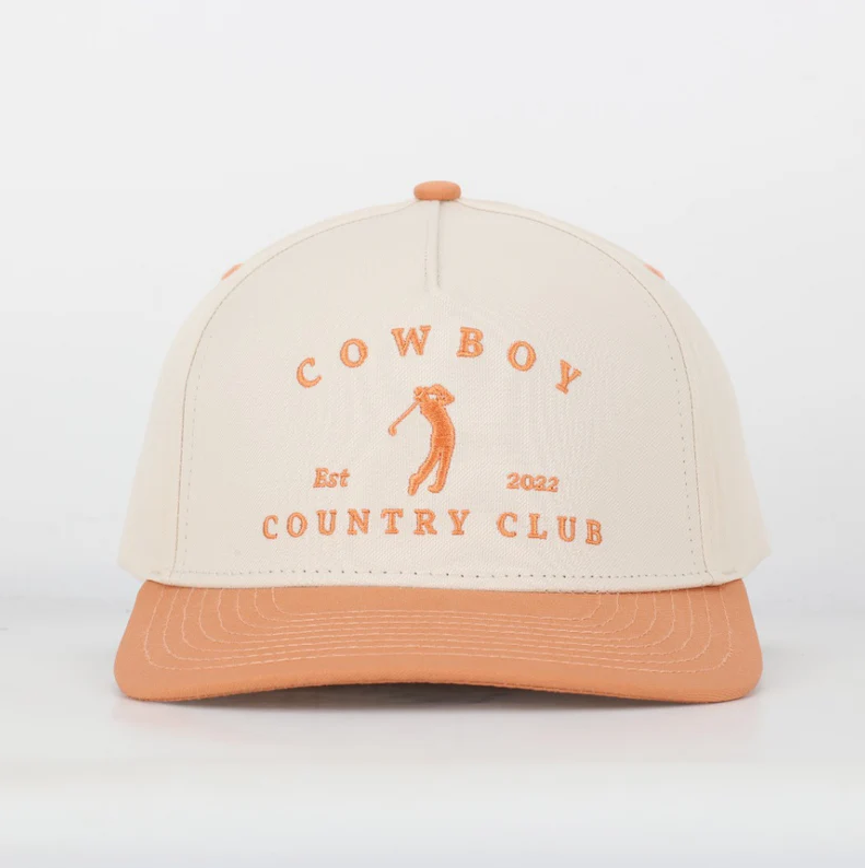 Two Tone Golfer Hat Orange