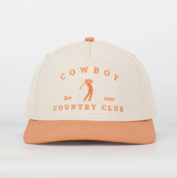 Two Tone Golfer Hat Orange
