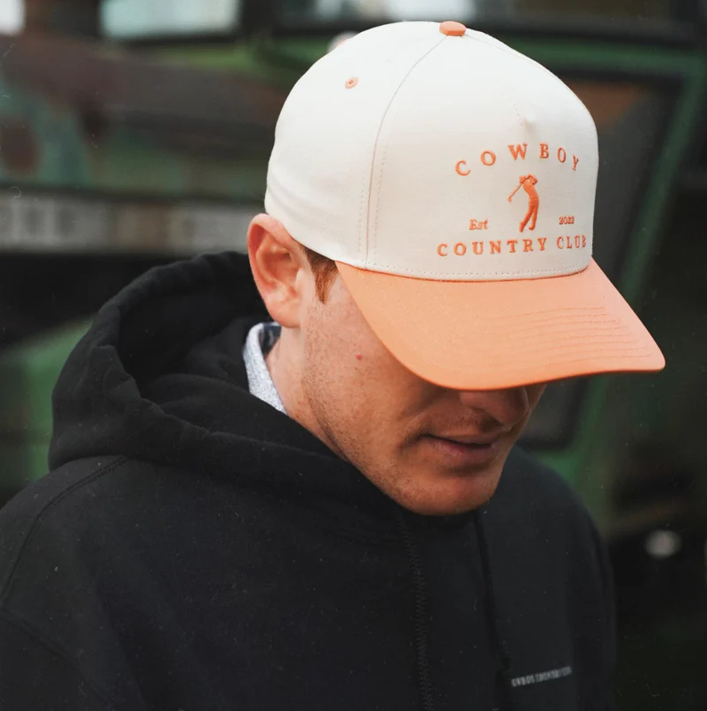 Two Tone Golfer Hat Orange