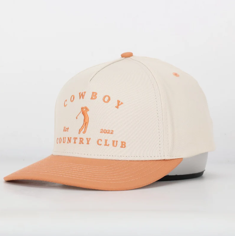 Two Tone Golfer Hat Orange