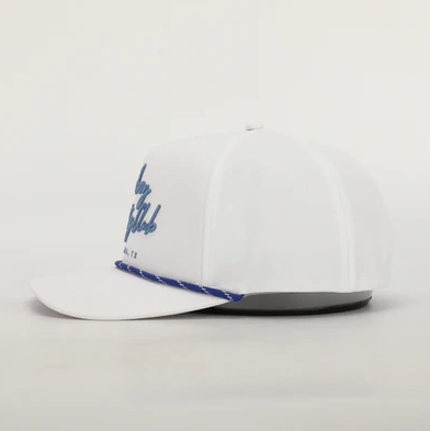 Cursive Roped Hat White
