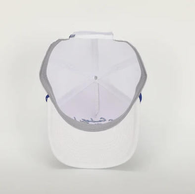 Cursive Roped Hat White