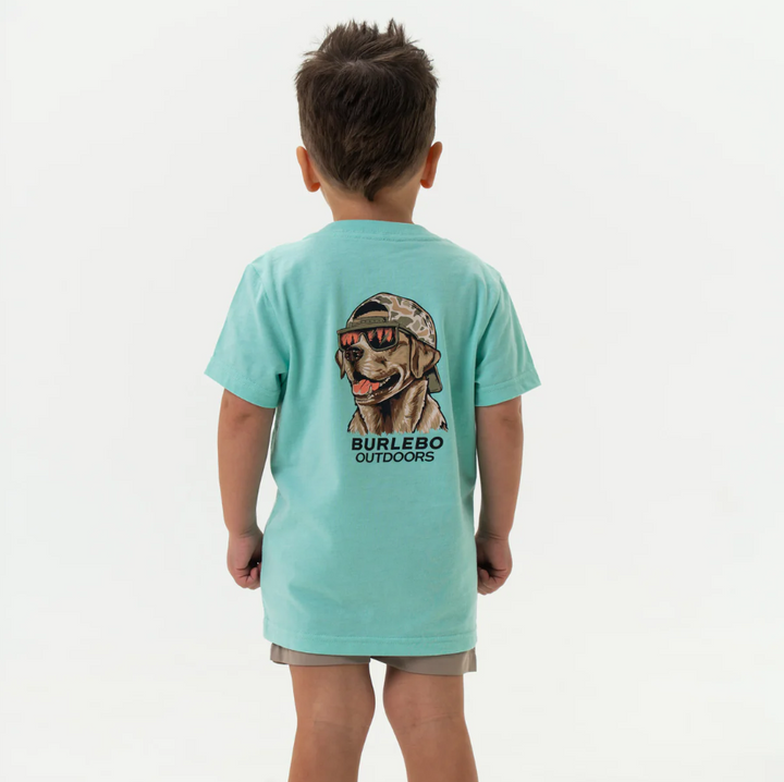 Youth Tee - Mallard Camo Dog - Island Reef
