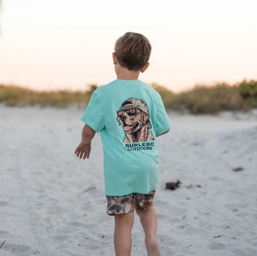 Youth Tee - Mallard Camo Dog - Island Reef