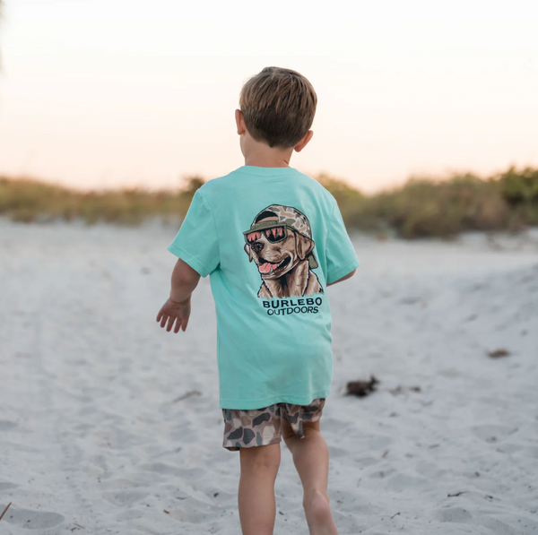 Youth Tee - Mallard Camo Dog - Island Reef