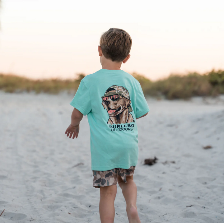 Youth Tee - Mallard Camo Dog - Island Reef