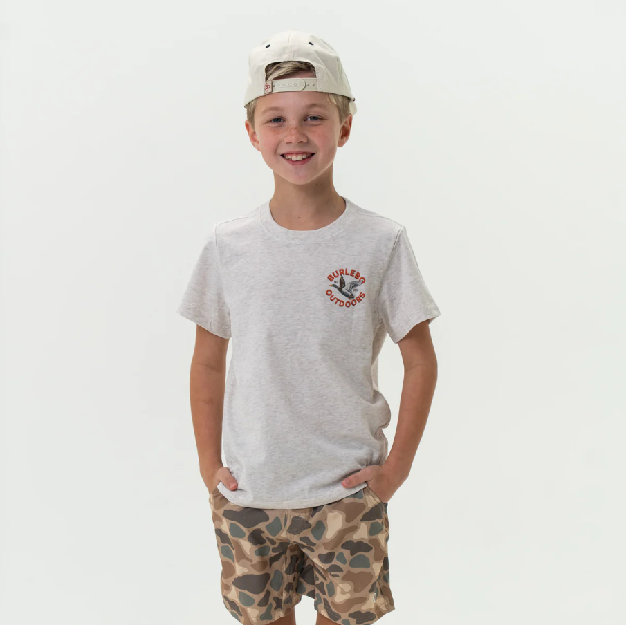 Youth Tee - Old School Duck Hunt - Heather Oatmeal