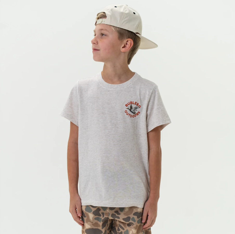 Youth Tee - Old School Duck Hunt - Heather Oatmeal