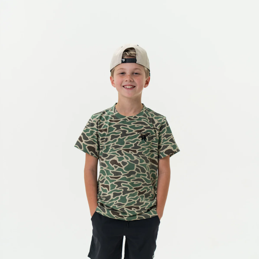 Youth Retro Duck Camo SS Tee - BURLEBO Duck
