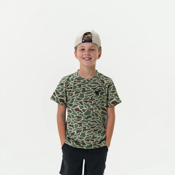 Youth Retro Duck Camo SS Tee - BURLEBO Duck