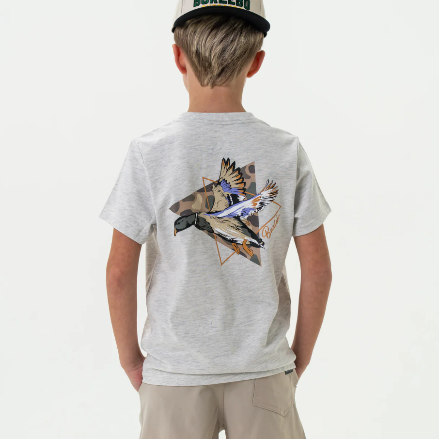 Youth Tee - Pintail Triangle Duck - Heather Ash Grey