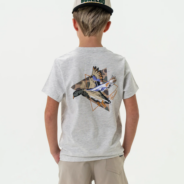 Youth Tee - Pintail Triangle Duck - Heather Ash Grey