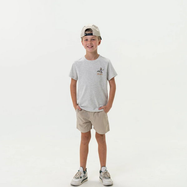 Youth Tee - Pintail Triangle Duck - Heather Ash Grey