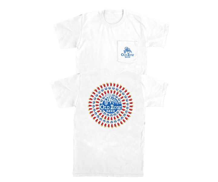 The Buzz Circle Pocket Tee  - White