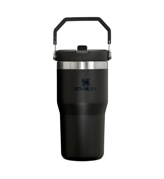 The IceFlow™ Flip Straw 2.0 Tumbler | 20 OZ - Black 2.0