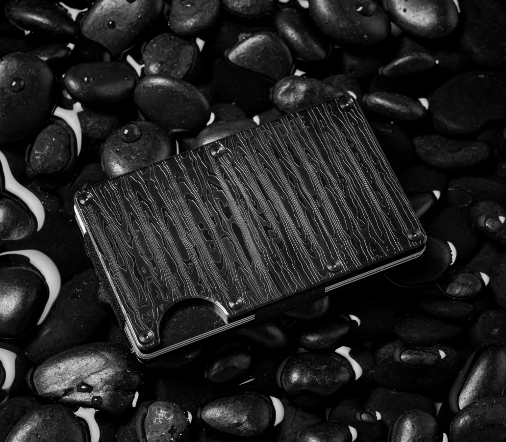 Black Damascus - Money Clip & Strap