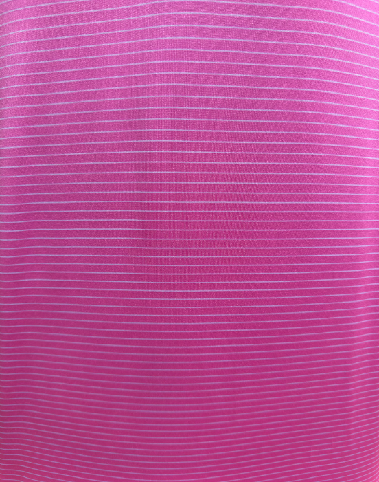 The Birdie Performance Polo - Ruby Pink & White