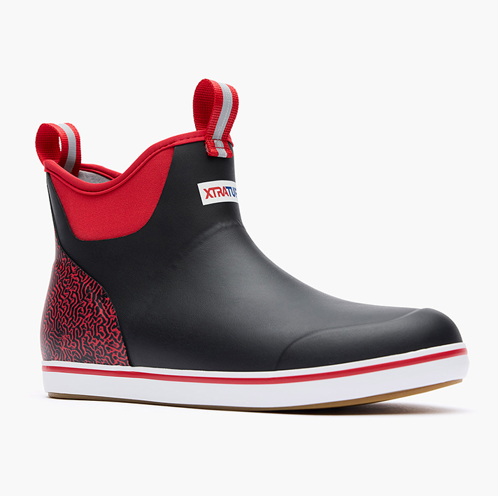 Tailgate 6" Ankle Deck Boot - Black & Red