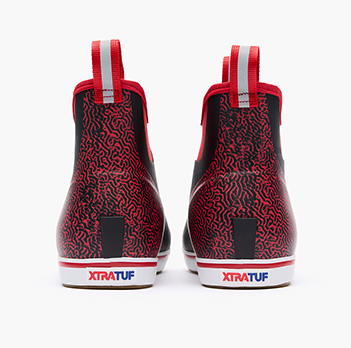 Tailgate 6" Ankle Deck Boot - Black & Red
