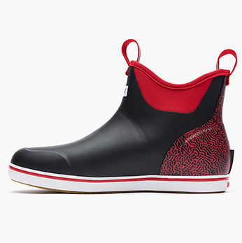 Tailgate 6" Ankle Deck Boot - Black & Red