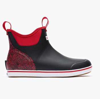 Tailgate 6" Ankle Deck Boot - Black & Red
