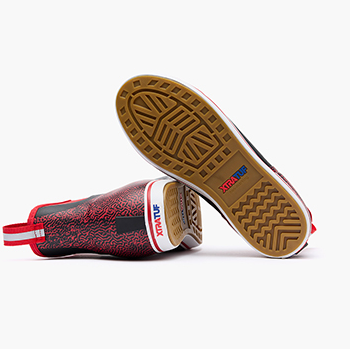 Tailgate 6" Ankle Deck Boot - Black & Red