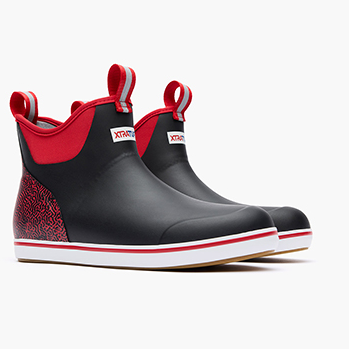 Tailgate 6" Ankle Deck Boot - Black & Red