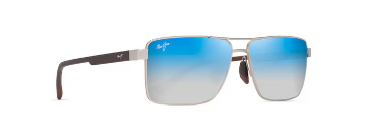 Piha Matte Silver Brown with Dual Mirror Blue