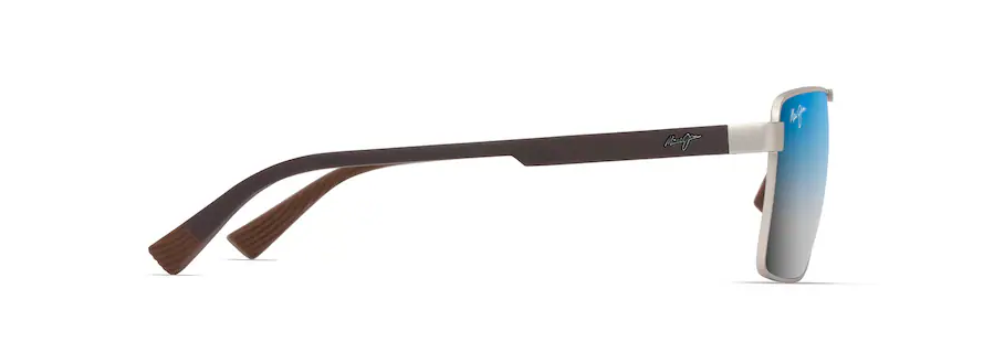 Piha Matte Silver Brown with Dual Mirror Blue