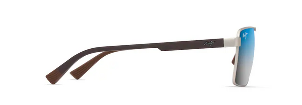 Piha Matte Silver Brown with Dual Mirror Blue