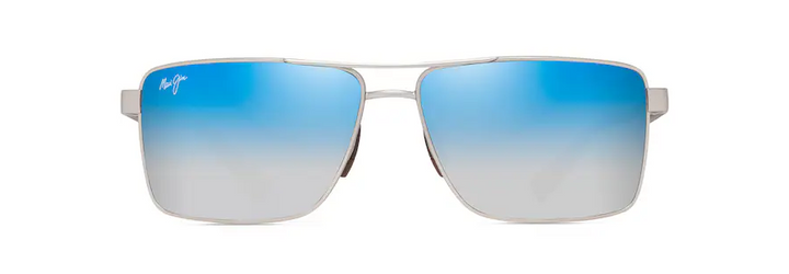 Piha Matte Silver Brown with Dual Mirror Blue