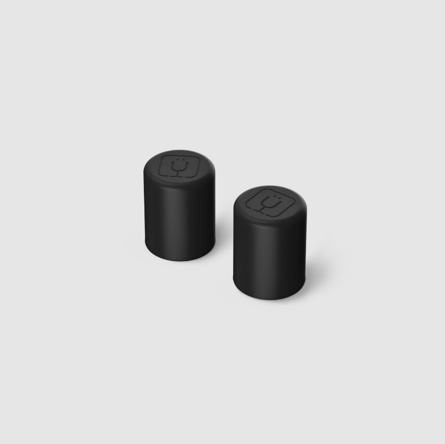 Magnetic Straw Cover Black | 2-Pack