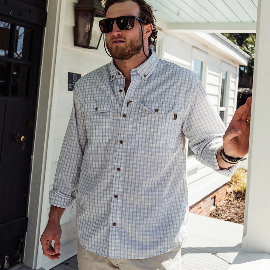 TSG Airetex™ Brooks Long Sleeve Shirt - Field Plaid Grey