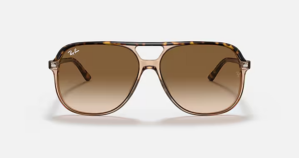 Bill Light Brown Gradient Lenses on Transparent Brown Polished Havana