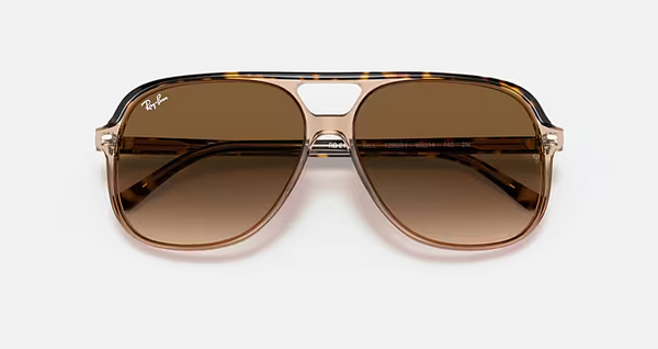 Bill Light Brown Gradient Lenses on Transparent Brown Polished Havana