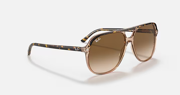 Bill Light Brown Gradient Lenses on Transparent Brown Polished Havana