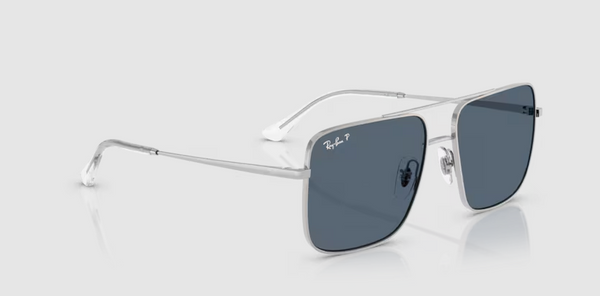 Ari Polarized Blue Lenses on Silver Frame