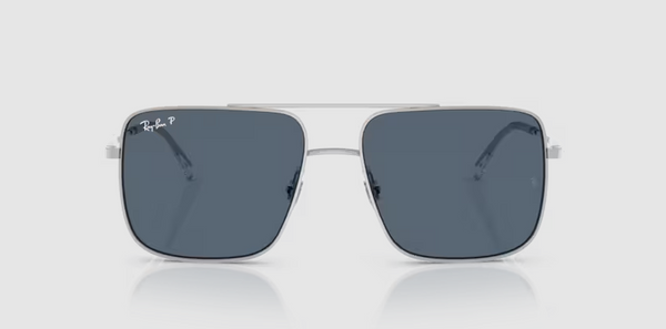 Ari Polarized Blue Lenses on Silver Frame