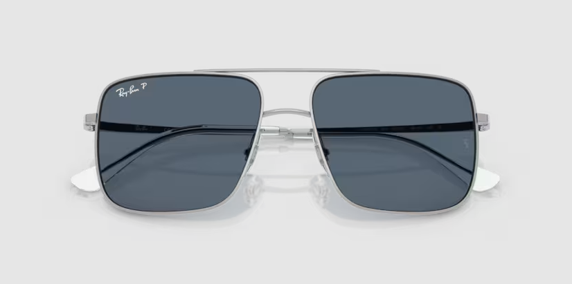 Ari Polarized Blue Lenses on Silver Frame