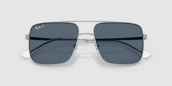 Ari Polarized Blue Lenses on Silver Frame