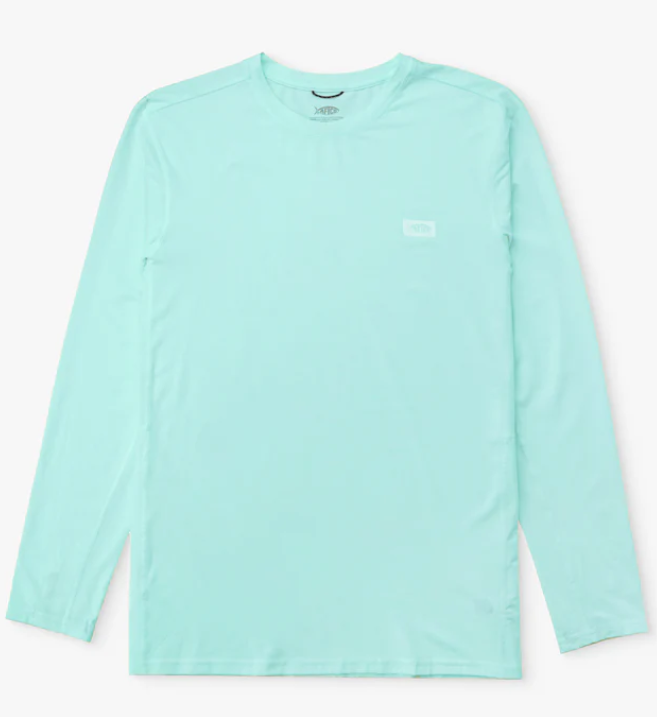 Air-O Mesh LS Sun Protection Shirt - Shoreline Blue Heather