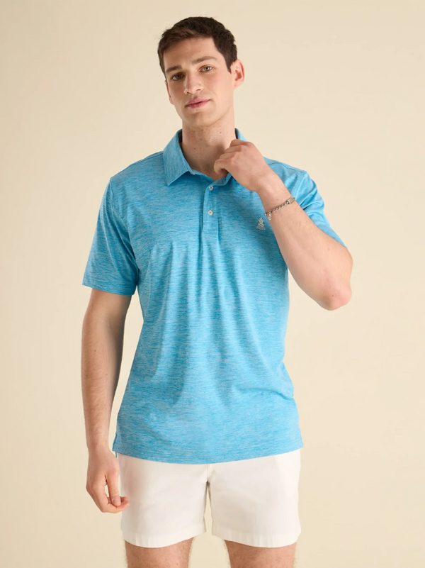 The Teal Blue Sea Performance Polo