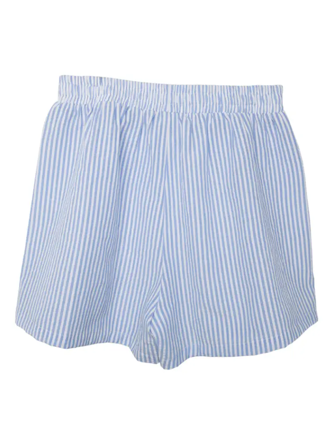 Blue Striped Boxer Shorts Women