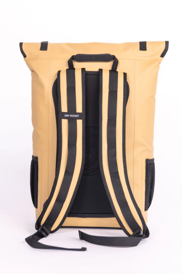 Tan Backpack Cooler With Detachable Dry Bag