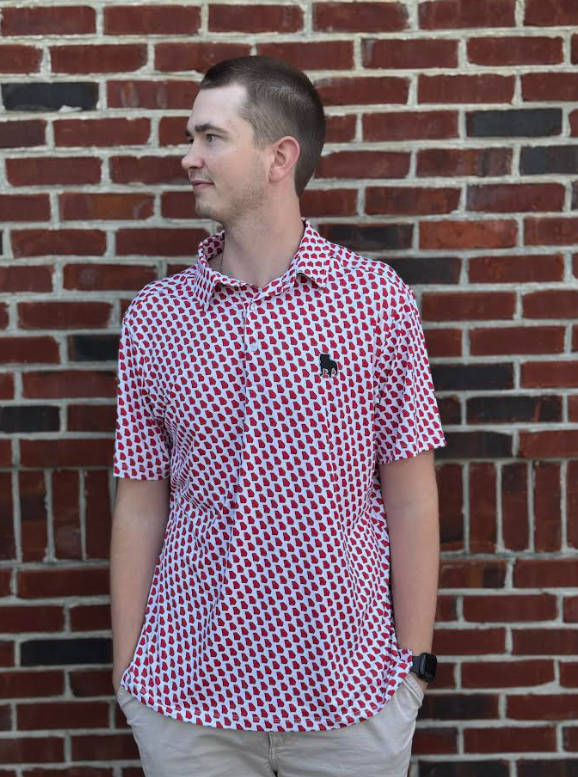 Georgia Outline Performance Polo - Tonal Standing Dog