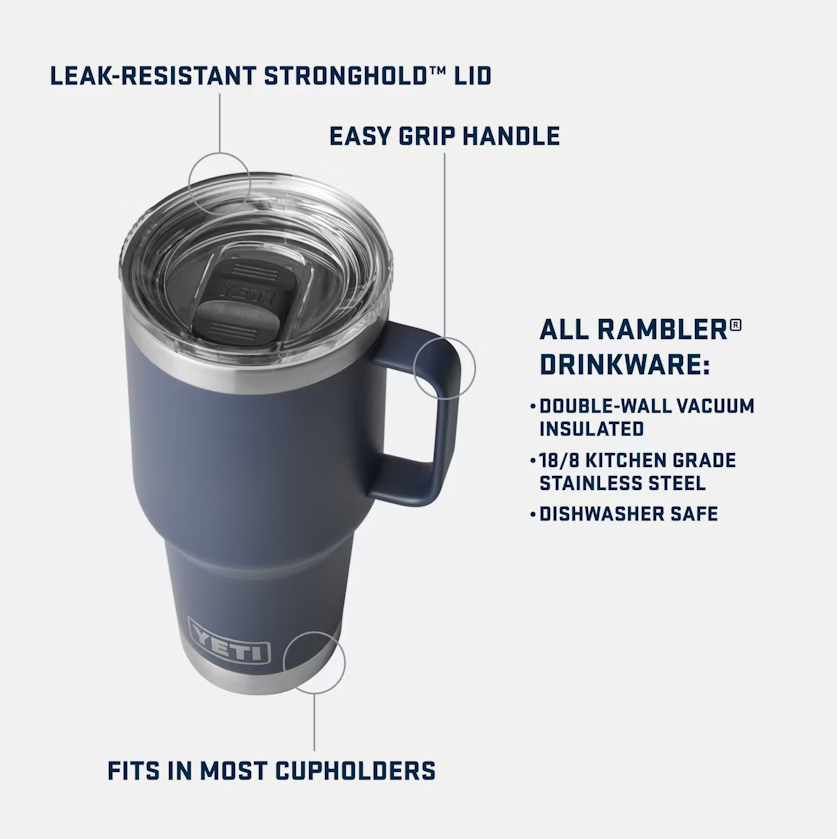 Rambler® 30 oz Travel Mug - Black Forest Green